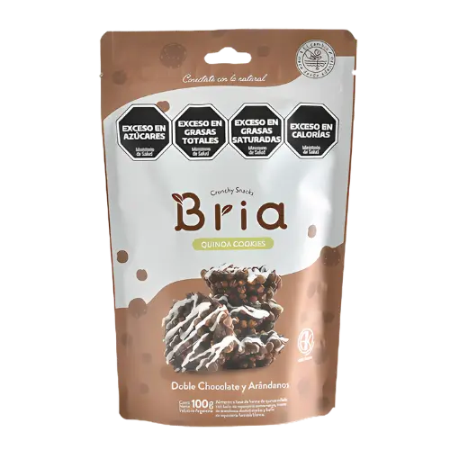 Bria Quinoa Cookies Doble Chocolate y Arandanos x100g