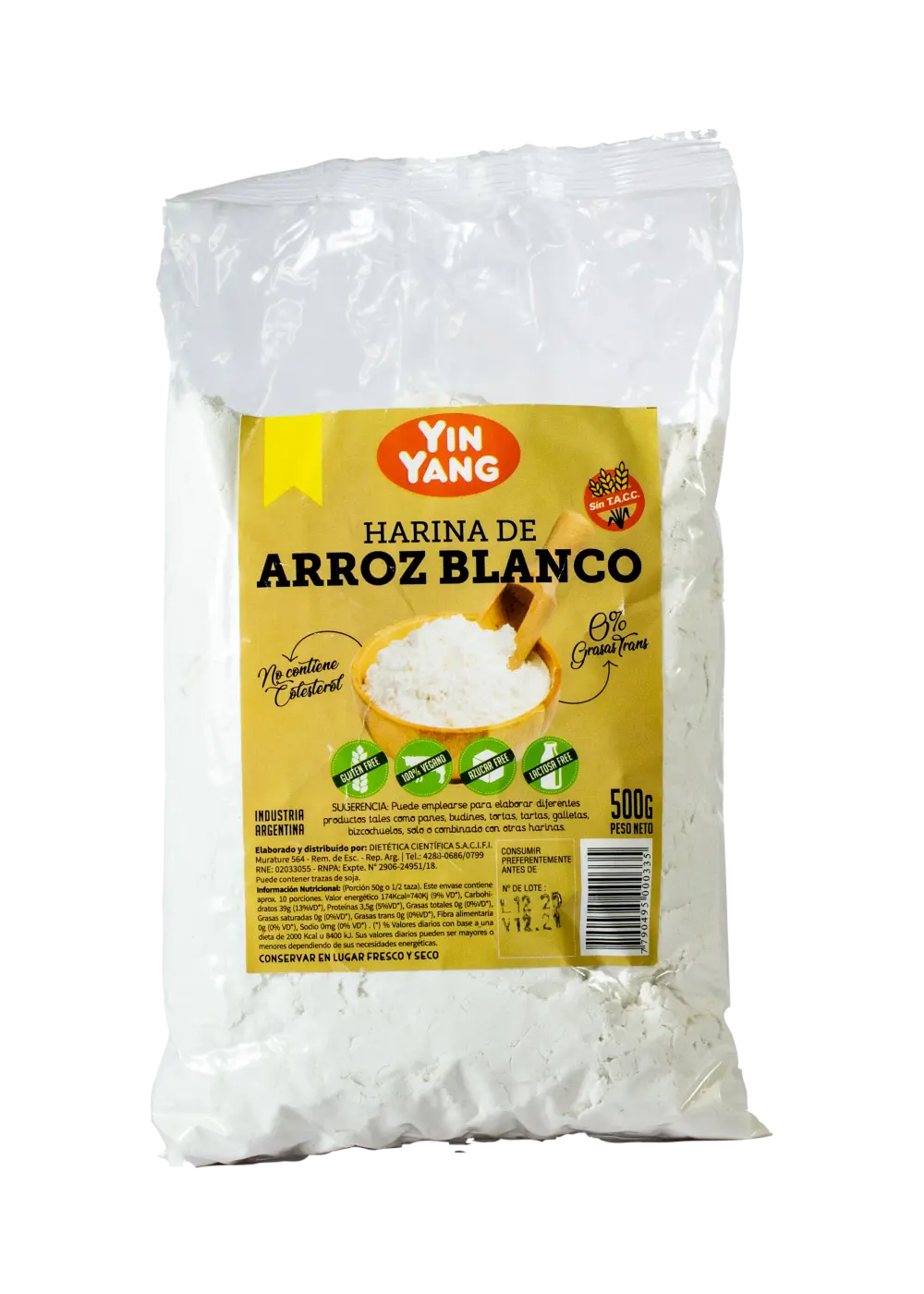 Ying Yang Harina De Arroz Blanca Orgánica X500G