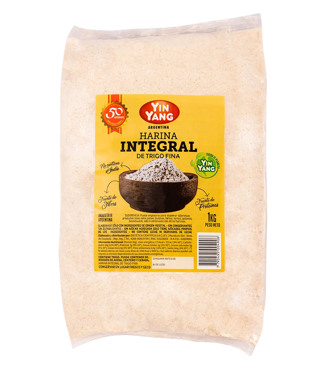 Ying Yang Harina Integral Fina Organica X1Kg