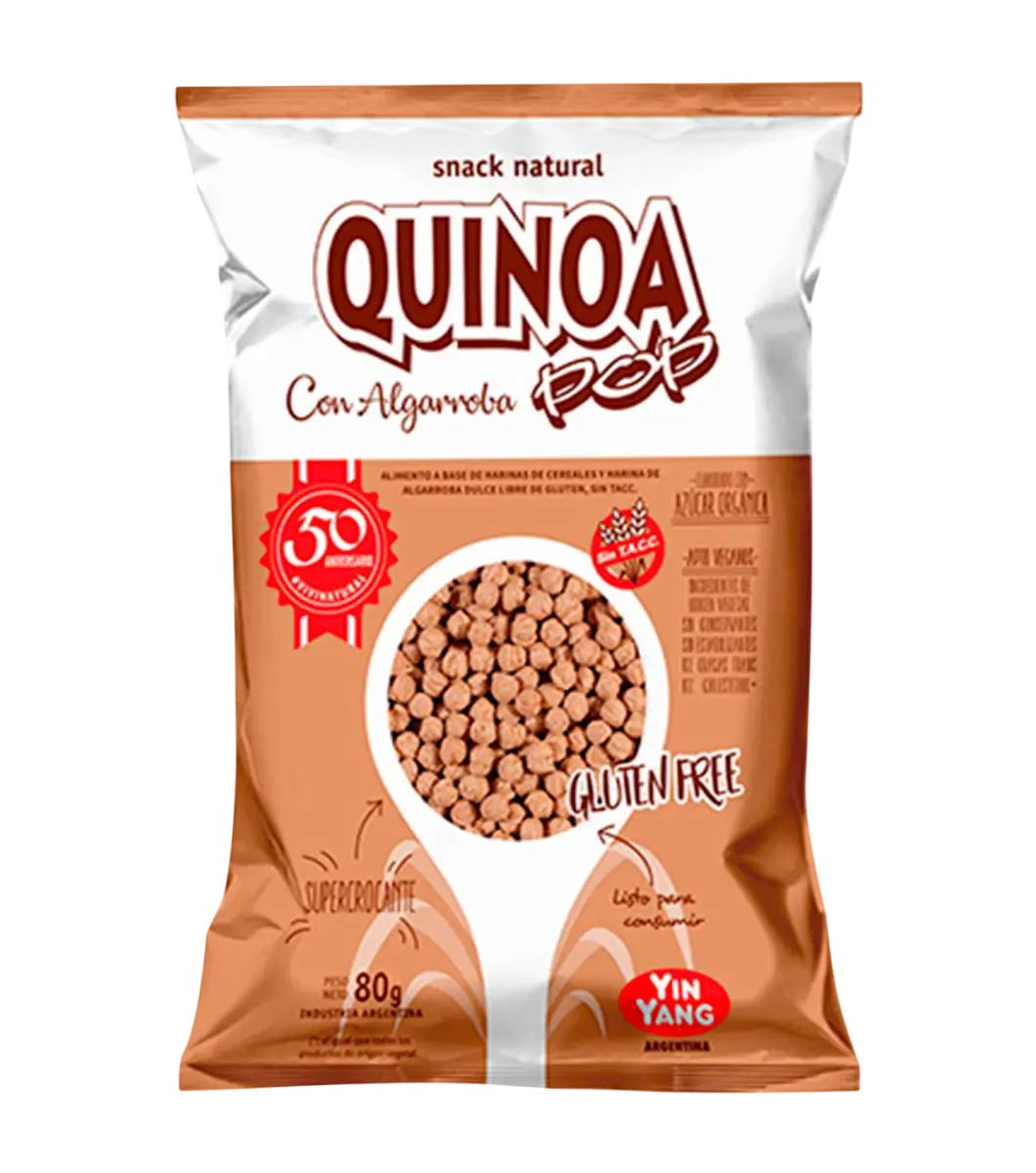 Ying Yang Quinoa Pop Con Algarroba X80Grs