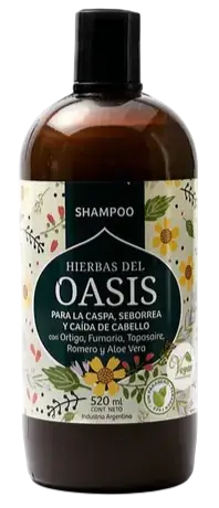 Hierbas del Oasis Shampoo Con Aloe Vera, Ortiga, Romero 520ml