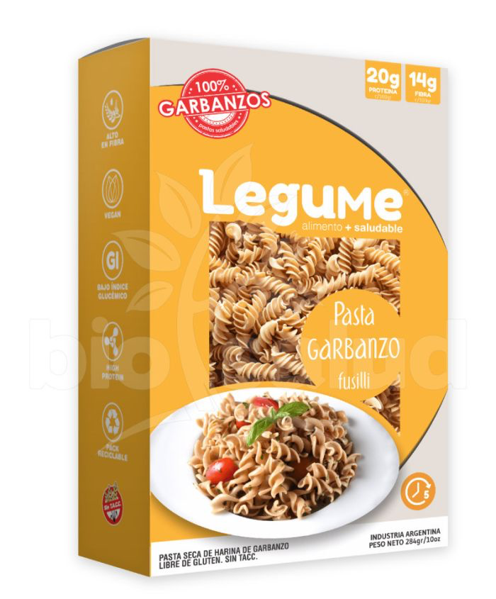 Legume Fideos De Garbanzos Fusilli X284G