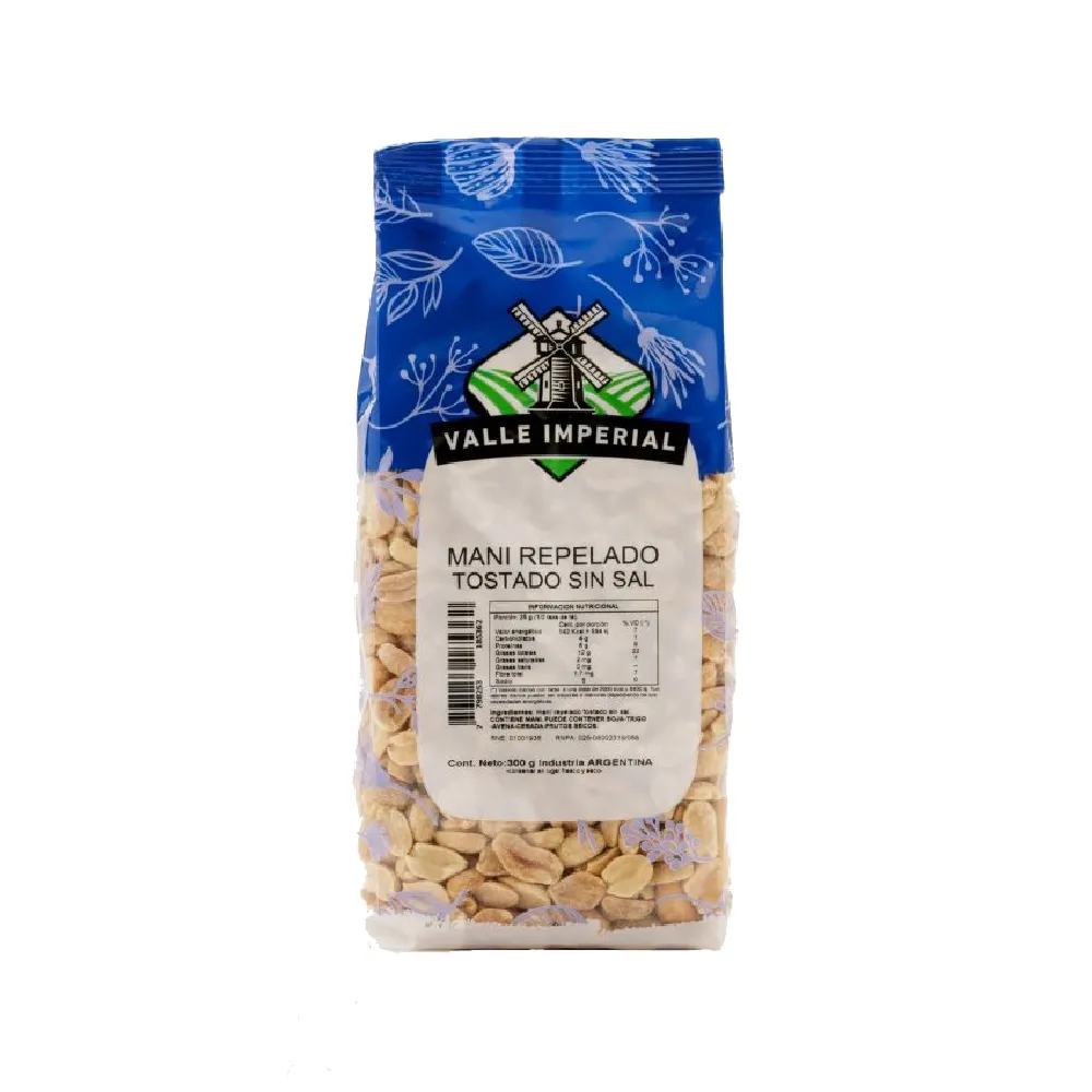 Valle Imperial Mani Repelado Tostado Sin Sal x300g