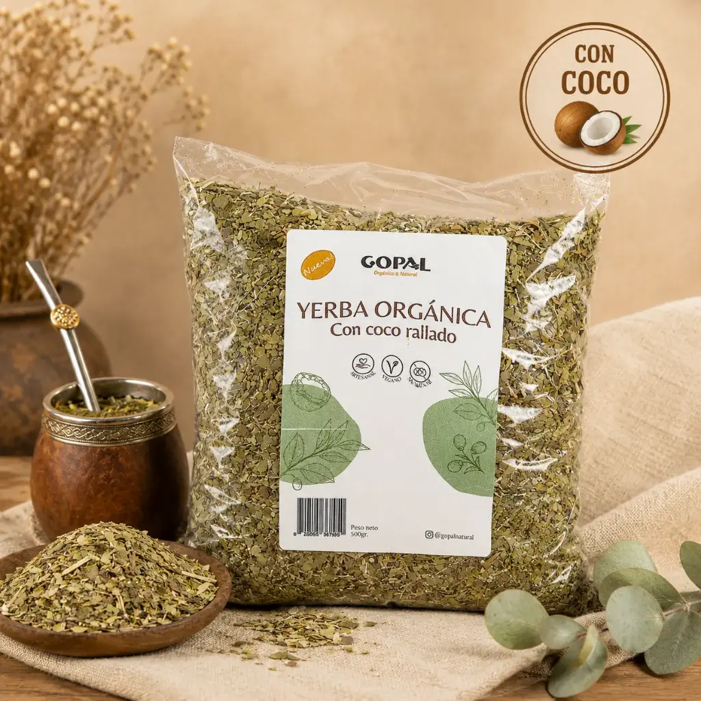 Gopal Yerba Mate Orgánica Con Coco X500G
