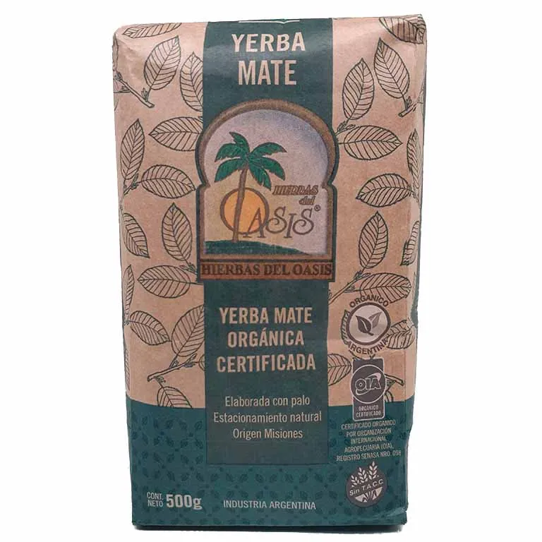 Yerba Mate Orgánica Oasis X500G