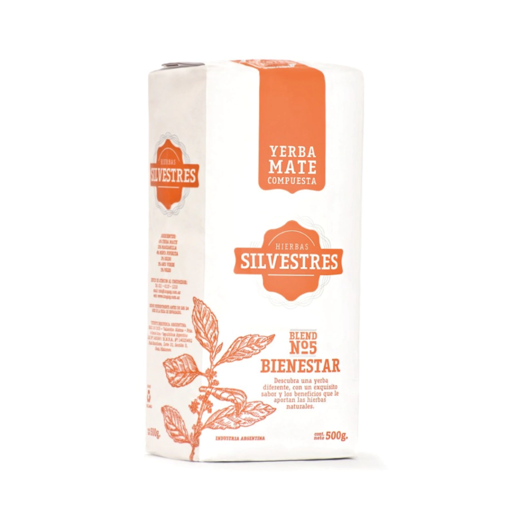 Yerba Mate Hierbas Silvestres Bienestar 500g.