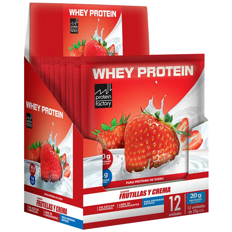 Protein Factory Whey Protein en Polvo de Frutilla x25g