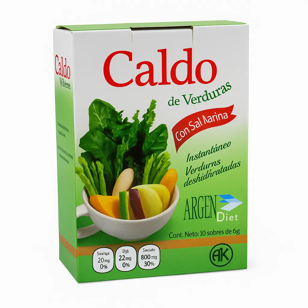 [ARGEND CALDO VERD C/SAL X10] Argendiet Caldo Verdura C/Sal X10