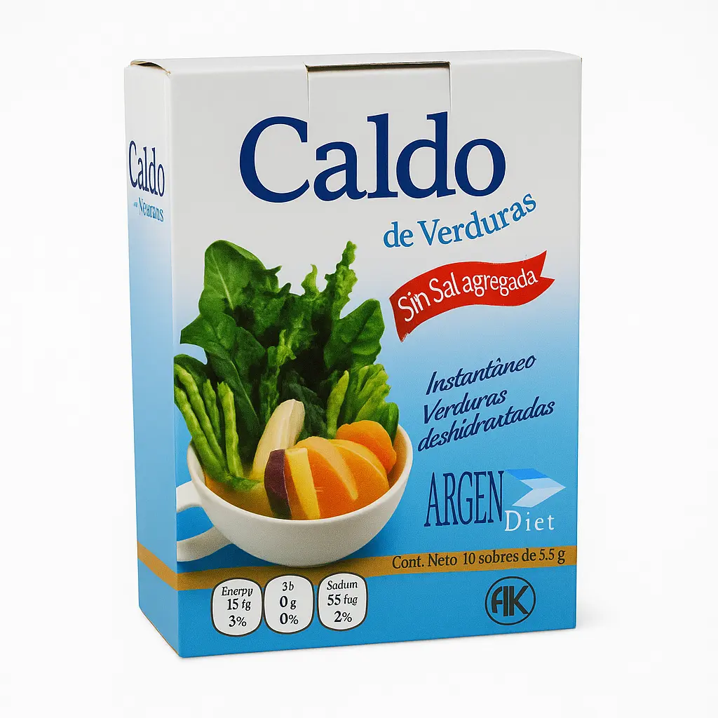 [ARGEND CALDO VERD S/SAL X10] Argendiet Caldo Verdura S/Sal X10