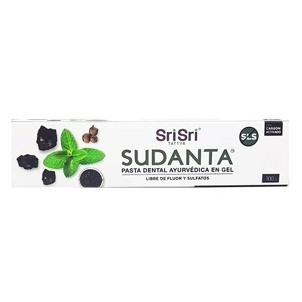 [AYURVEDA GEL DENTAL EFECTO BLANQUEADOR X100G] Ayurveda Gel Dental Sin Flúor Carbon Activado X100G
