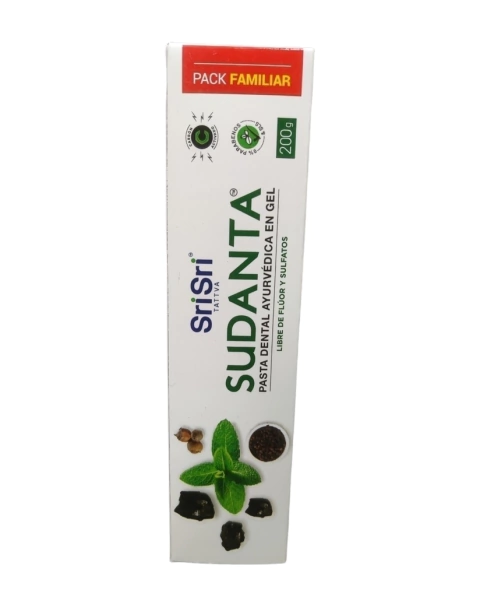 [AYURVEDA GEL DENTAL EFECTO BLANQUEADOR X200G] Ayurveda Gel Dental Sin Flúor Carbon Activado Familiar X200G