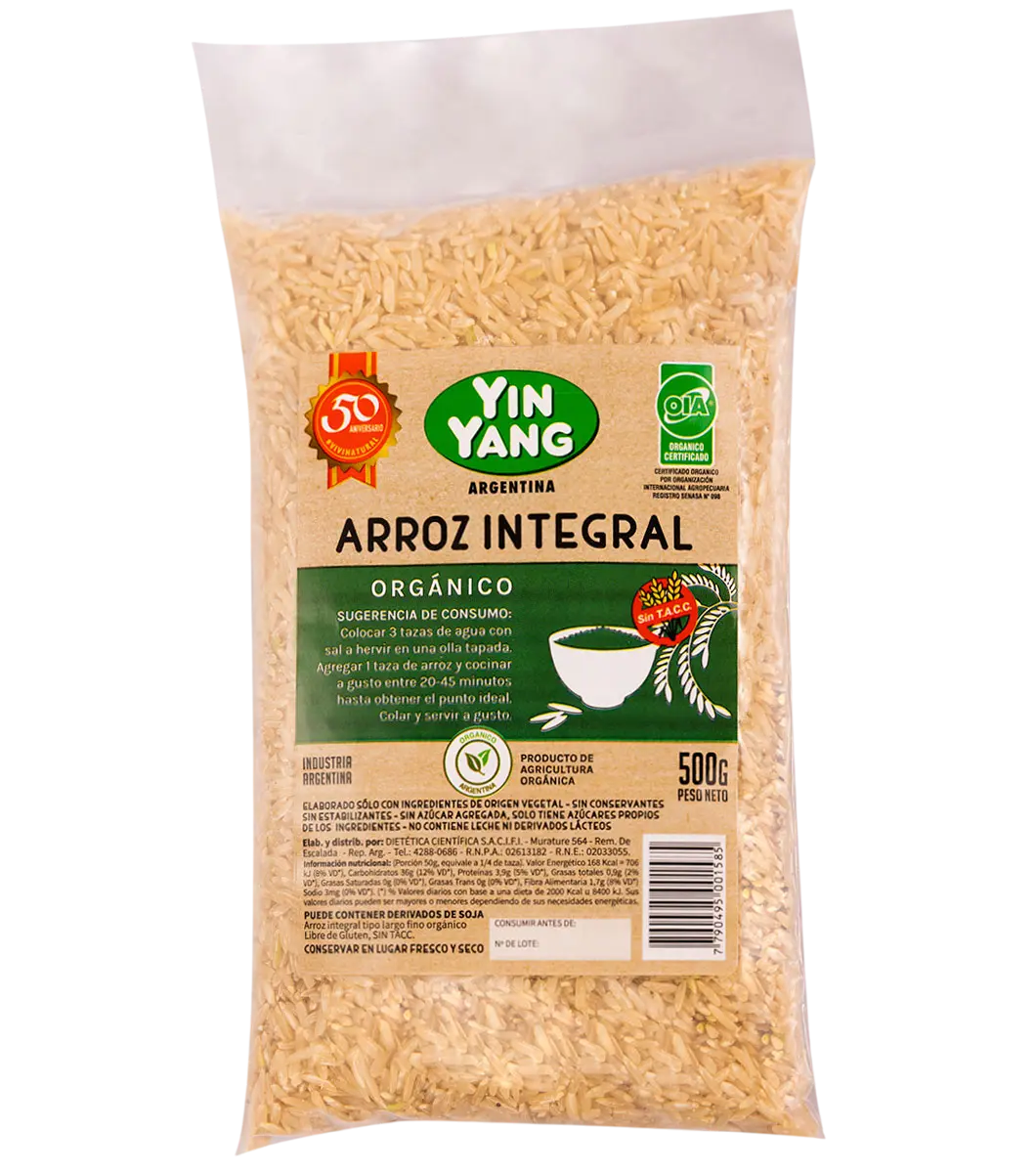 [DC ARROZ INTEGRAL ORG X500GRS] Ying Yang Arroz Integral Organico X500Grs
