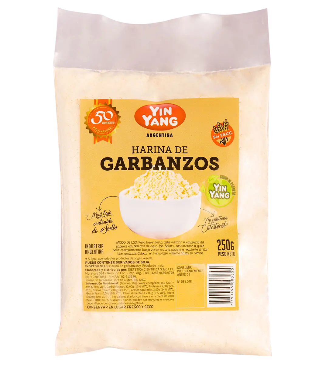 [DC HARINA GARBANZOS P/FAINA X250GRS] Ying Yang Harina De Garbanzos X250G