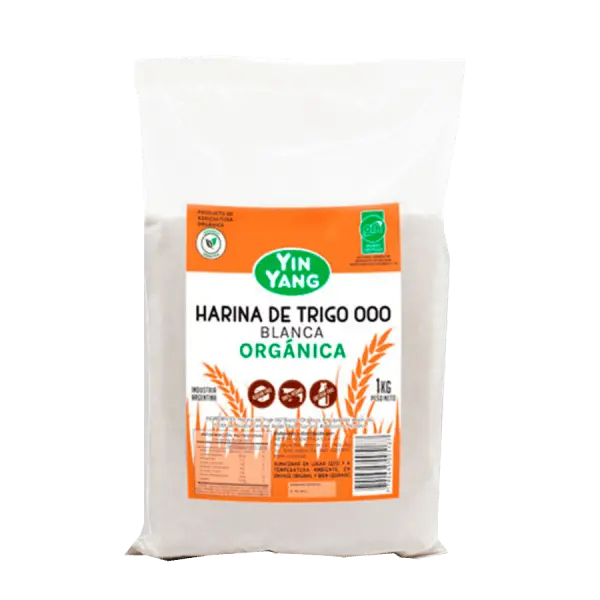 [DC HARINA TRIGO 000 ORG. X1KG] Ying Yang Harina Trigo 000 Organica X1Kg