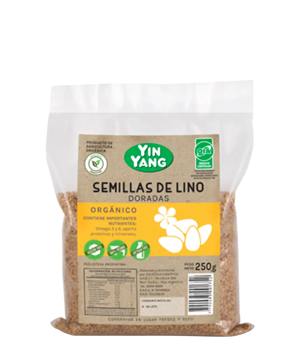 [DC LINO DORADO ORG X250GRS] Ying Yang Semillas De Lino Dorado Organicas X250Grs
