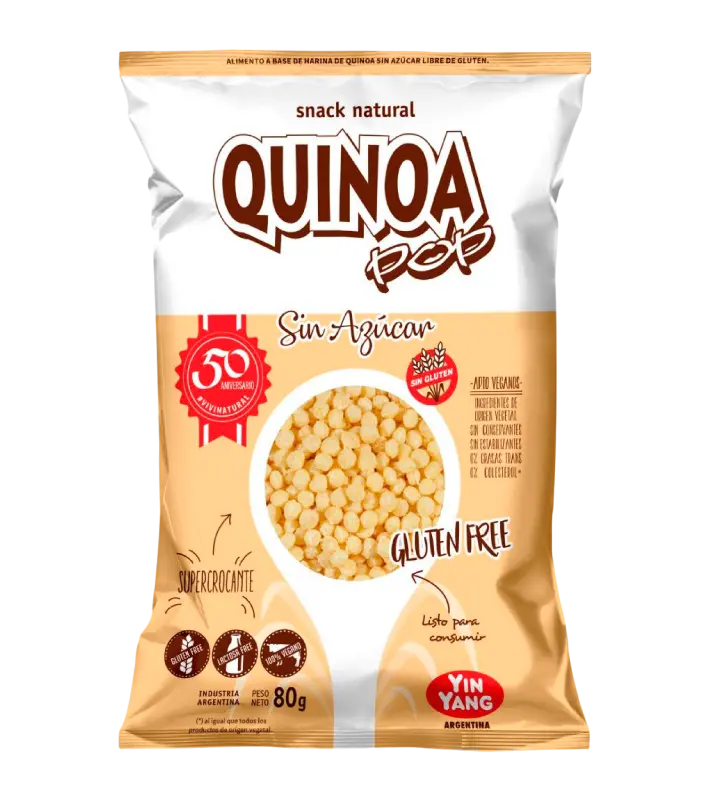 [DC QUINOA POP S/A X80GRMS] Ying Yang Quinoa Pop S/Azucar X80Grs