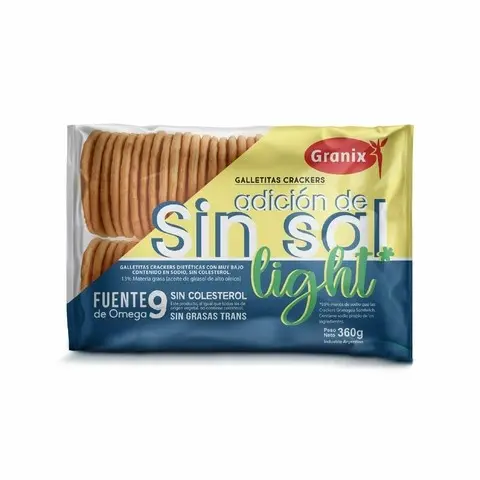 [GRANIX GALL S/SAL LIGHTX360G.] Granix Galletitas Sin Sal Light x360g