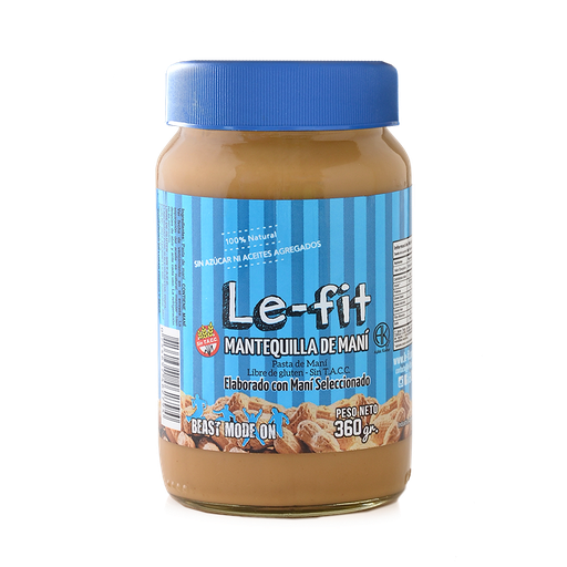 [LEFIT MANTECA DE MANI NATURAL x400g] Lefit Manteca De Mani Natural X400G