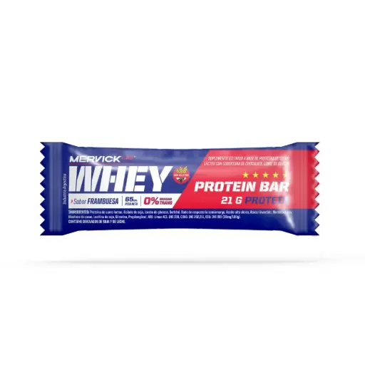 [MERVICK BARRA WHEY FRAMBUESA X65G] Mervick Barra Whey Protein Frambuesa 65G