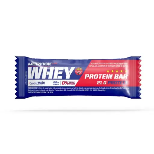 [MERVICK BARRA WHEY LIMON X65G] Mervick Barra Whey Protein Limón 65G