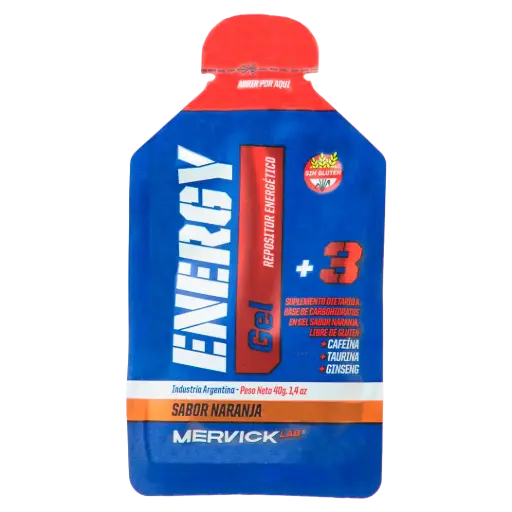 [MERVICK GEL ENERGY NARANJA X40GRS] Mervick Gel Energy Naranja 40G