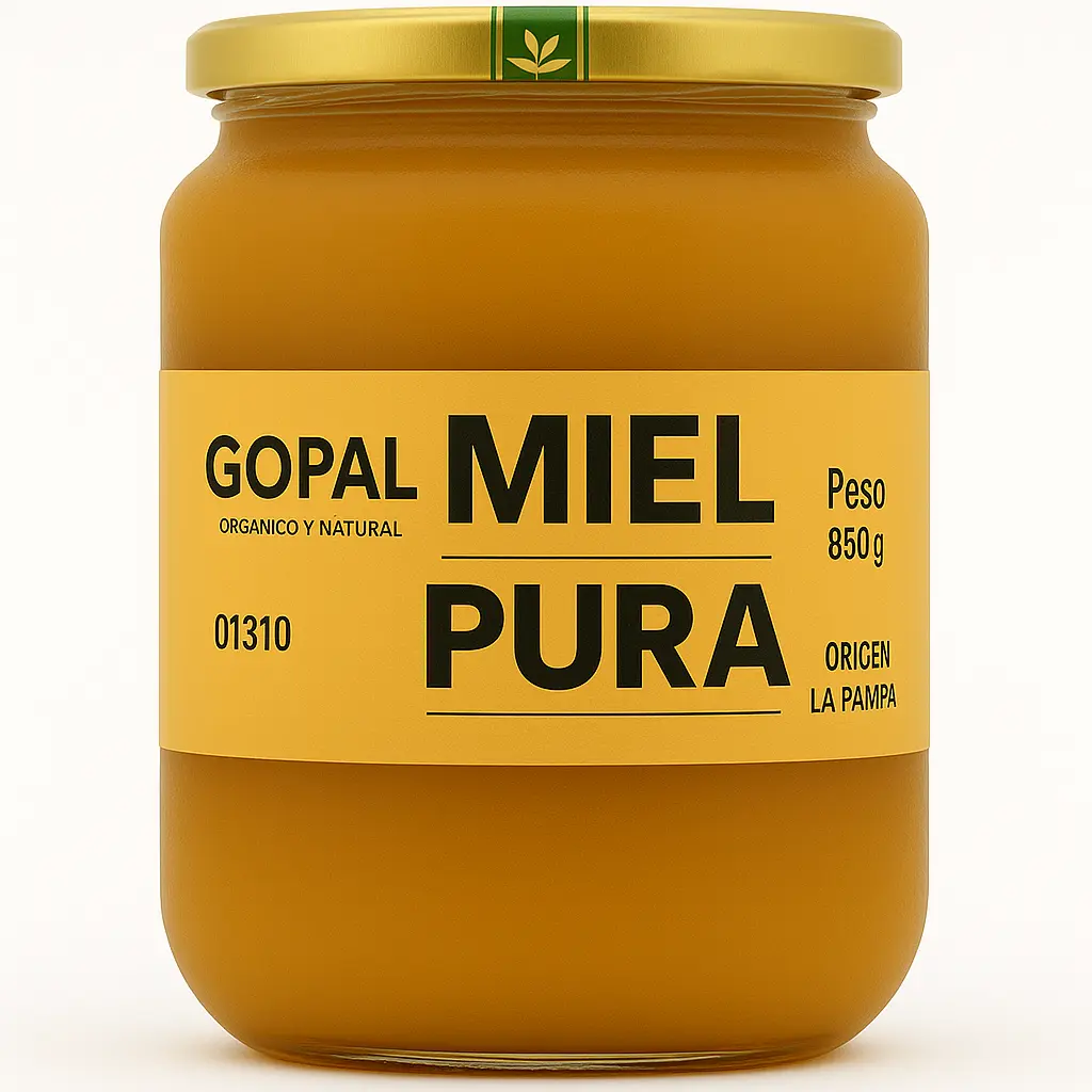 [MIEL GOPAL FRASCO GRANDE X850GRS] Gopal Miel Pura en Frasco X850g