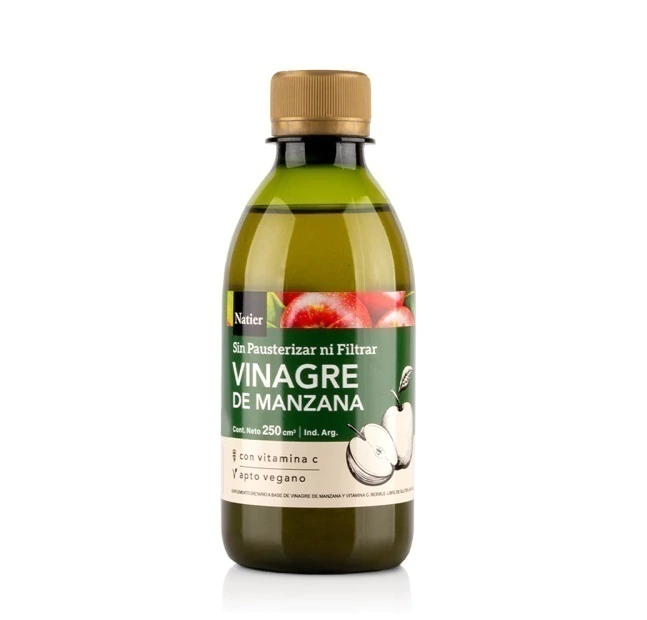 [NATIER VINAGRE DE MANZANA Y VIT.C X250CC] Natier Vinagre de Manzana 250cm