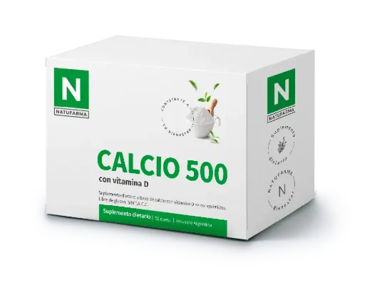 [NATU CALCIO 500 + VIT.D X50C.] Natufarma Calcio 500 + Vit.D X50C.