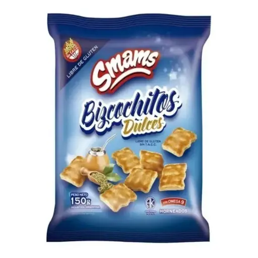 [SMAMS BIZCOCHITOS DULCE X150G] Smams Bizcochitos Dulces Azucarados 150g.