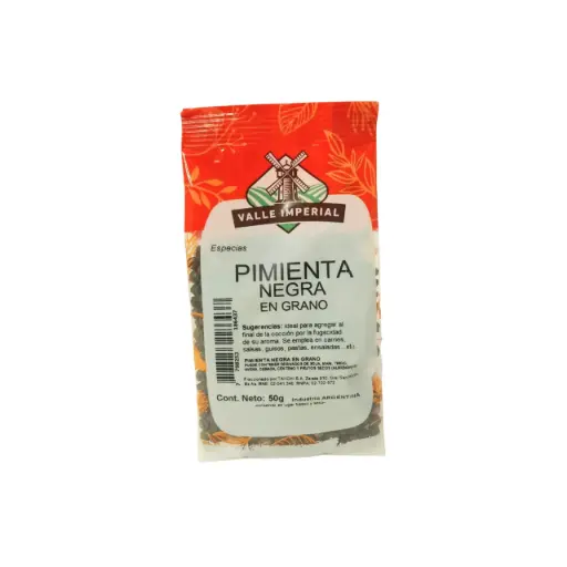 [VALLE IMPERIAL PIMIENTA NEGRA EN GRANO X50G] Valle Imperial Pimienta Negra en Grano x50g