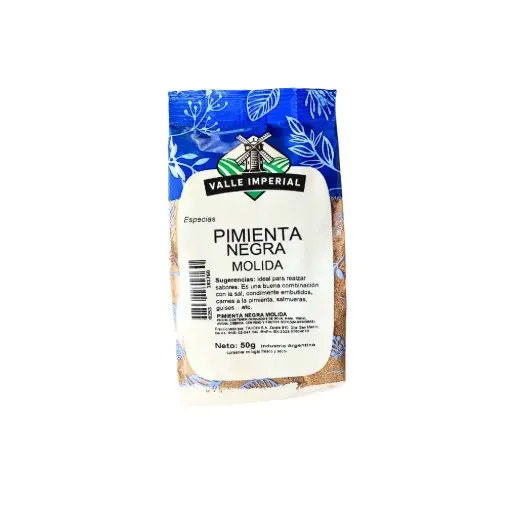 [VALLE IMPERIAL PIMIENTA NEGRA MOLIDA X50G] Valle Imperial Pimienta Negra Molida x50g