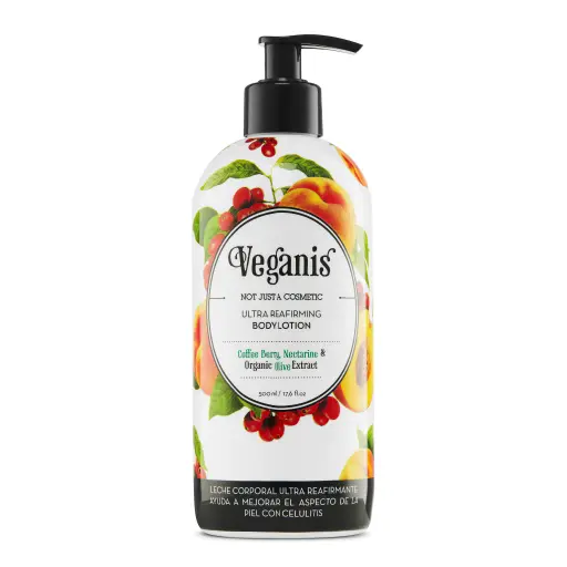 [VEGANIS COFFEE Y NECTARINE (CELULITIS) X500G] Veganis Leche Corporal Coffee Y Nectarine (Celulitis) 500ml