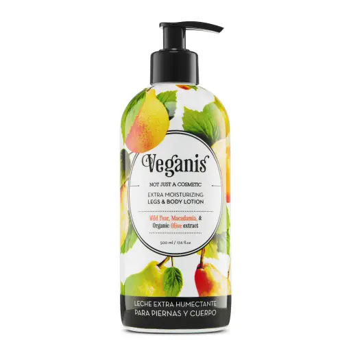 [VEGANIS PERA (PIERNAS Y CUERPO) X500G] Veganis Crema Piernas y Cuerpo Pera 500ml