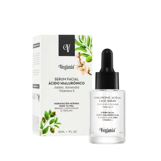[VEGANIS SERUM ACIDO HIALURONICO X30ML] Veganis Serum Facial Ácido Hialurónico 30ml.