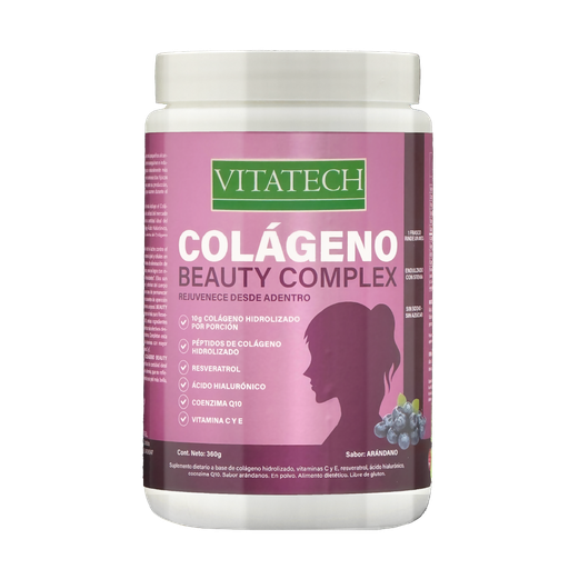 [VITATECH COLAGENO BEAUTY COMPLEX ARANDANOS X360G] Vitatech Colágeno Beauty Complex Sabor Arándanos x360G
