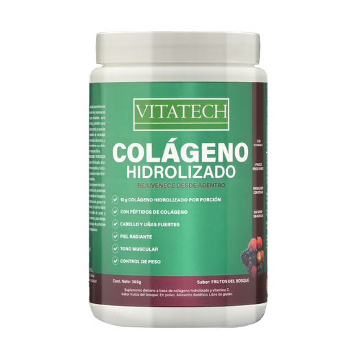 [VITATECH COLAGENO HIDROLIZADO F.BOSQUE X360G] Vitatech Colágeno Hidrolizado Sabor Frutos Del Bosque x360G