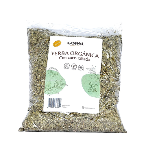 [YERBA MATE + COCO RALLADO X500G] Yerba Mate Orgánica Con Coco Gopal X500G