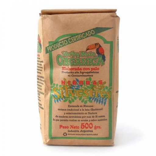 [YERBA MATE SILVESTRE ORGANICA X500GR.] Yerba Mate Orgánica Silvestre X500G