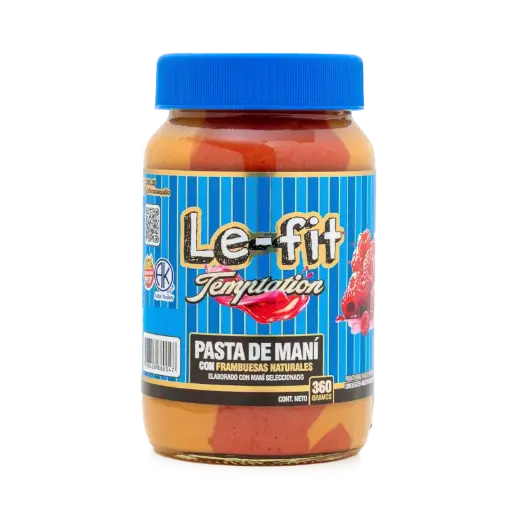 [LEFIT PASTA DE MANI CON FRAMBUESAS X400G] Lefit Manteca De Mani C/ Frambuesas x400G