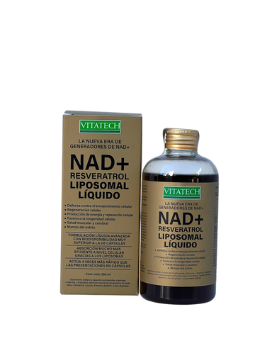 [VITATECH  NAD+ RESVERATROL LIQUIDO] Vitatech Nad+Resveratrol Liposomal Líquido x250ml